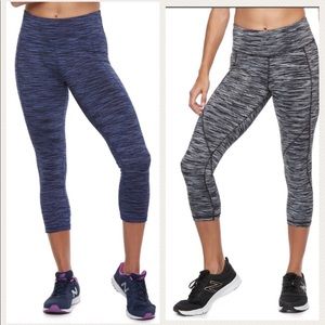 2 pairs of Tech Gear Athletic Crop Leggings